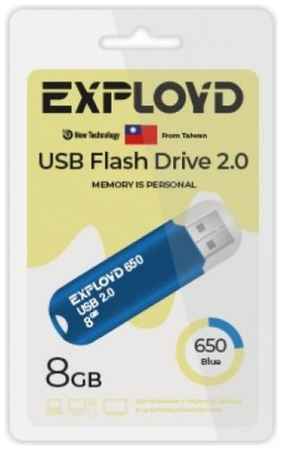 Накопитель USB 2.0 8GB Exployd EX-8GB-650-Blue 650, синий 969548798