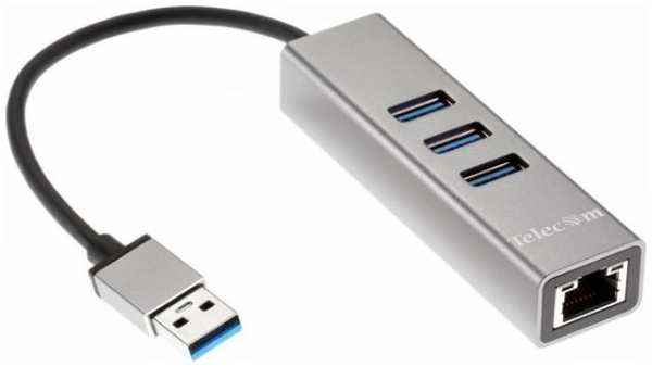 Адаптер сетевой Telecom TA311U USB 3.0/RJ-45 1000Mbps/3*USB3.0, 0.2m 969549642