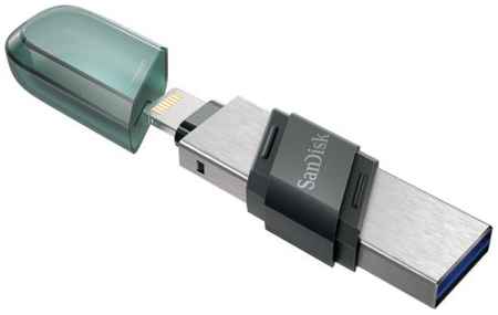 Накопитель USB 3.1 64GB SanDisk SDIX90N-064G-GN6NN Flip iXpand, зелёный/серебро 969549764
