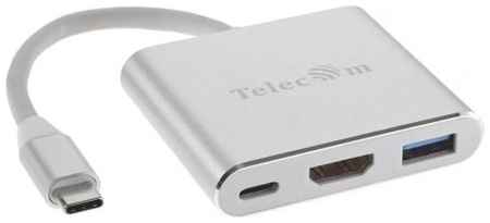 Концентратор Telecom TUC010 USB3.1 Type-C(М)/HDMI(F)/USB3.0(F)/USB Type-C (F), 4K/30Hz 969549859