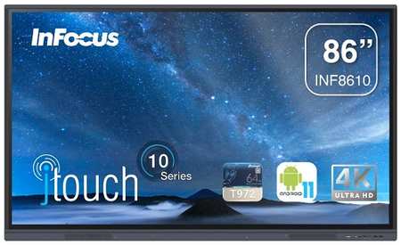 Интерактивная панель InFocus JTOUCH 10 INF8610 86″, 3840*2160, 60 Hz, ИК тачскрин 20 касаний, 400 cd/m2, 5000:1, 4GB DDR4, 32GB, Android 11.0, колонки