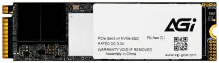 Накопитель SSD M.2 2280 AGI AGI1T0G16AI198 AI198 1TB PCIe Gen3x4 NVMe 3D NAND TLC 2000/1690MB/s IOPS 214K/243K MTBF 1.6M 400TBW 0.37DWPD RTL