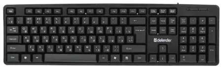 Клавиатура проводная Defender Next HB-440 45440 RU,черный,полноразмерная USB 969563041