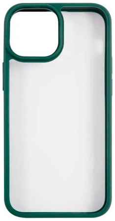 Чехол Usams US-BH768 УТ000028114 пластиковый, прозрачный для iPhone 13 mini, с цветным силиконовым краем, зеленый (IP13JX02) 969566266
