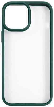 Чехол Usams US-BH771 УТ000028123 пластиковый, прозрачный для iPhone 13 Pro Max, с цветным силиконовым краем, зеленый (IP13PMJX02) 969566269