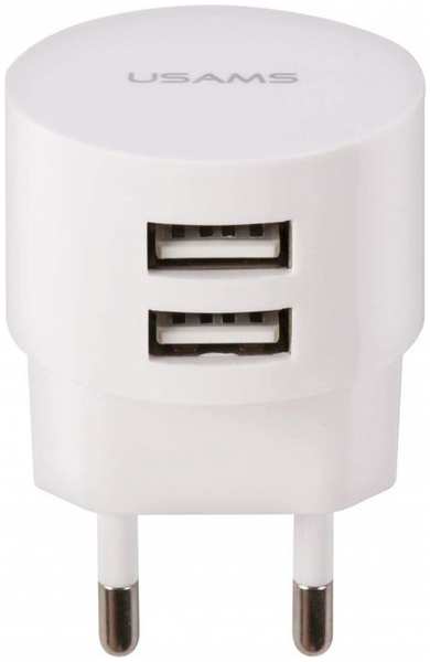 Зарядное устройство сетевое Usams US-CC080 УТ000027174 2*USB, 2.1A, белое (CC80TC01) 969566634