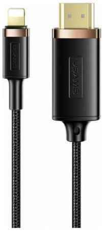 Кабель интерфейсный Usams US-SJ509 U70 УТ000029853 HDMI/Lightning, версия 1.4, 2м, нейлоновая оплетка, черный (SJ509HD01) 969566709