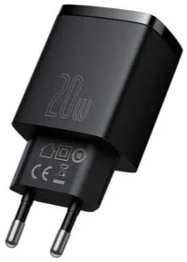 Зарядное устройство сетевое Baseus CCXJ-B01 Compact Quick Charger USB-A,USB-C 20W Black 969567357