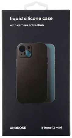 Чехол UNBR?KE УТ000027780 liquid silicone case with camera protection для iPhone 13 mini, черный 969568052