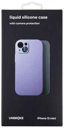 Чехол UNBR?KE УТ000027810 liquid silicone case with camera protection для iPhone 13 mini, фиолетовый 969568057