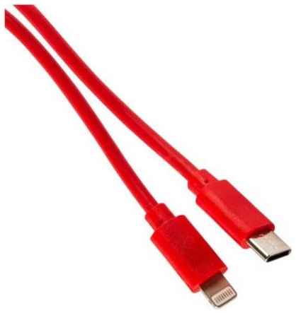 Кабель интерфейсный mObility УТ000025656 Type-C/Lightning, 3А, 3м, красный