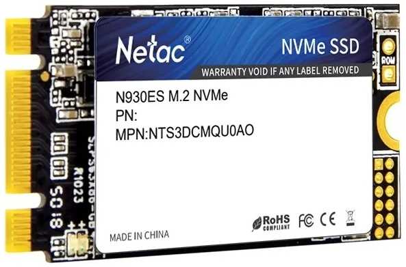 Накопитель SSD M.2 2242 Netac NT01N930ES-001T-E2X N930ES 1TB PCIe Gen3 *2 NVMe 1.3 1650/1500MB/s IOPS 220K/220K MTBF 1.5M 600 TBW 969569758