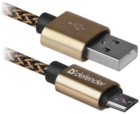 Кабель интерфейсный Defender USB08-03T USB/micro-USB, 1м, золотистый 969572499