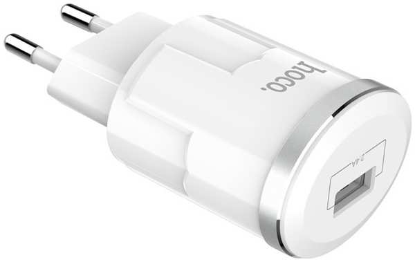 Зарядное устройство сетевое Hoco C37A УТ000024502 с кабелем, USB, белое 969574282