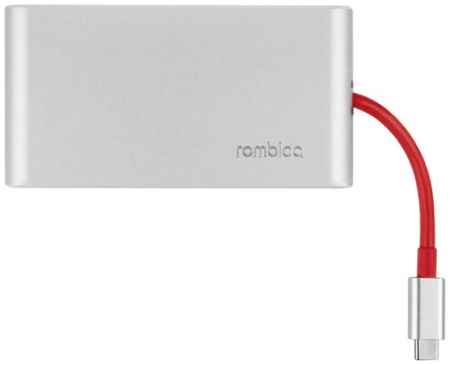 Концентратор Rombica Hermes Red TC-00253 3*USB 3.0, USB Type-C, SD, microSD, HDMI, RJ-45 969584080