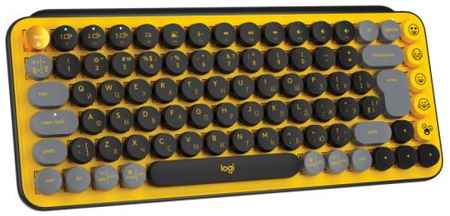 Клавиатура Logitech POP Keys 920-010716 USB, 85 клавиш, жёлто-чёрная 969585649