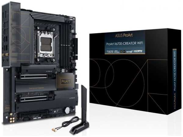 Материнская плата ATX ASUS PROART X670E-CREATOR WIFI 90MB1B90-M0EAY0 (AM5, AMD X670, 4*DDR5(6400), 4*SATA 6G RAID, 4*M.2, 3*PCIE, 10Glan, 2.5Glan, WiF 969591216