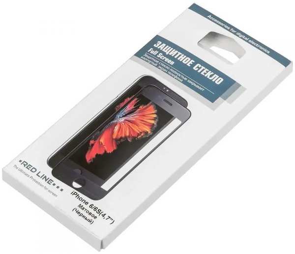Защитное стекло Red Line УТ000008867 для Apple iPhone 6/6S (4.7″), матовое, tempered glass, чёрная рамка 969593964