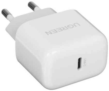 Зарядное устройство сетевое UGREEN CD241 10220_ mini USB Type-C, 20W, цвет: белый 969594065