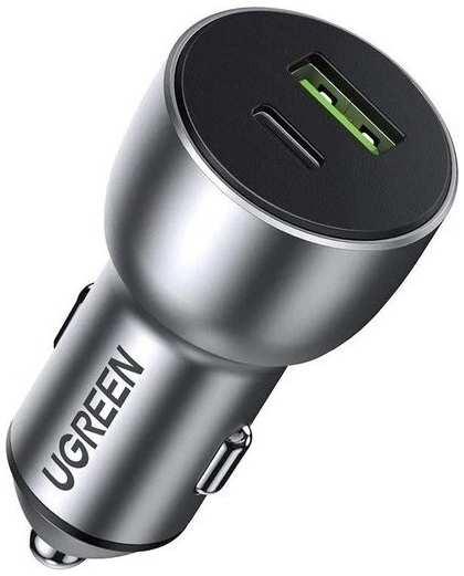 Зарядное устройство автомобильное UGREEN CD213 60980 USB Type-A/Type-C, 42.5W, цвет: серый 969594082