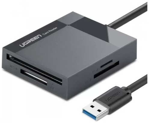 Карт-ридер UGREEN CR125 30333_ USB 3.0 All-in-One, 50см, цвет: серый 969594980