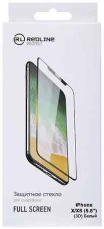 Защитное стекло Red Line УТ000012289 для Apple iPhone X/XS (5.8″), 3D, tempered glass, белая рамка