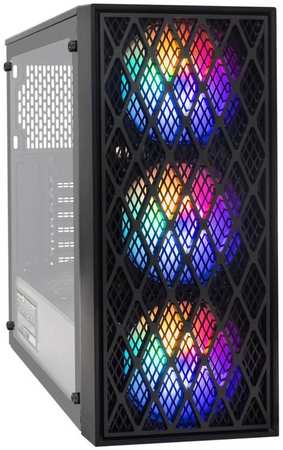 Корпус ATX Exegate EVO-8243-NPX500 EX293017RUS черный, 500W, с окном, 2*USB2.0, 1*USB3.0, 3*120mm fan, с RGB подсветкой 969597577