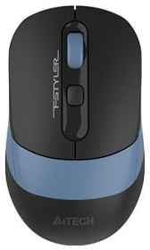 Мышь Wireless A4Tech Fstyler FB10C черный/синий оптическая (2400dpi) беспроводная BT/Radio USB (4but) (1583773) 969598581