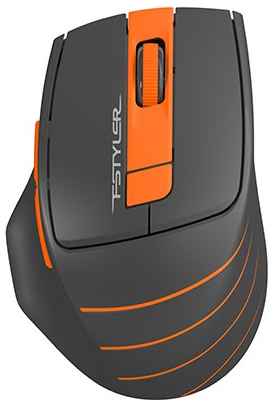 Мышь Wireless A4Tech Fstyler FG30S серый/оранжевый оптическая (2000dpi) silent (6but) (1204072) 969598588