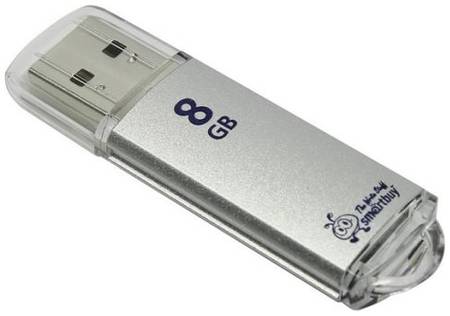 Накопитель USB 2.0 8GB SmartBuy SB8GBVC-S V-Cut серебристый 969636922