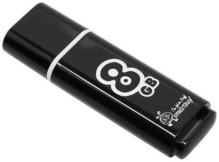 Накопитель USB 2.0 8GB SmartBuy SB8GBGS-K Glossy черный 969636926