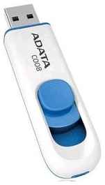 Накопитель USB 2.0 16GB ADATA Classic C008 белый/голубой 969648345