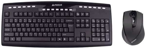 Клавиатура и мышь Wireless A4Tech 9200F USB, 2.4ГГц, 15м, мини-приемник, 19 доп. кнопок