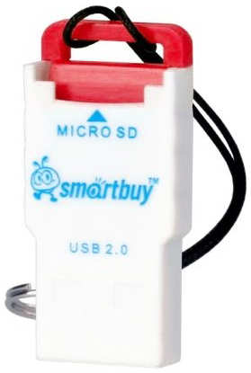 Карт-ридер внешний SmartBuy SBR-707-R MicroSD, красный