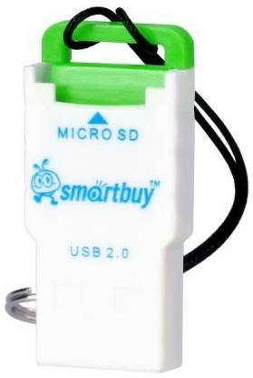 Карт-ридер внешний SmartBuy SBR-707-G MicroSD, зеленый