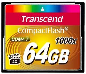 Карта памяти CompactFlash 64GB Transcend TS64GCF1000 1000X