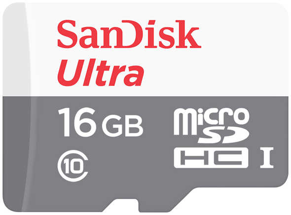 Карта памяти MicroSDHC 16GB SanDisk SDSQUNS-016G-GN3MN Ultra Android 80MB/s Class 10 969740248
