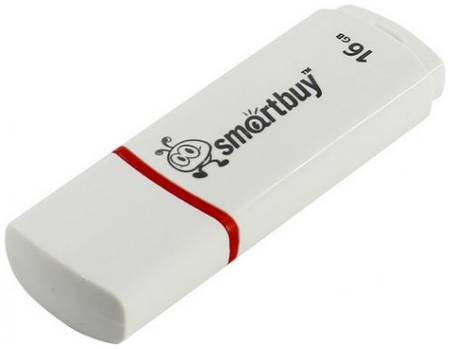 Накопитель USB 2.0 16GB SmartBuy SB16GBCRW-W Crown белый 969741998