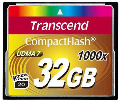 Карта памяти CompactFlash 32GB Transcend TS32GCF1000 Card 1000x