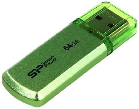 Накопитель USB 2.0 64GB Silicon Power Helios 101 SP064GBUF2101V1N зеленый 969786613