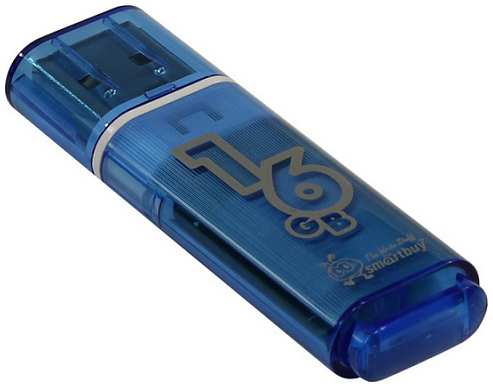 Накопитель USB 2.0 16GB SmartBuy SB16GBGS-B Glossy синий 969788631