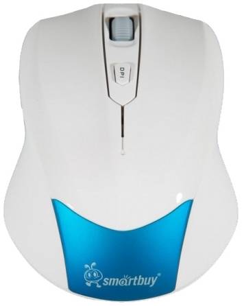 Мышь Wireless SmartBuy 356AG белая/голубая