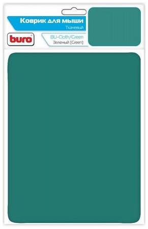 Коврик для мыши Buro BU-CLOTH зелёный, 230x180x3мм 969810318