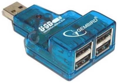 Разветвитель USB 2.0 Gembird UHB-CN224 4xUSB, мини, для ноутбука, блистер 969818062