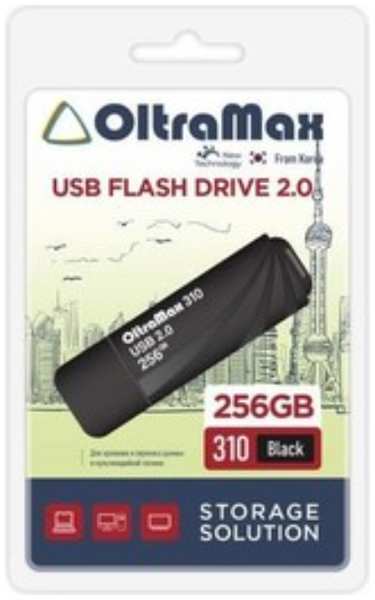 Накопитель USB 2.0 256GB OltraMax OM-256GB-310-Black 310