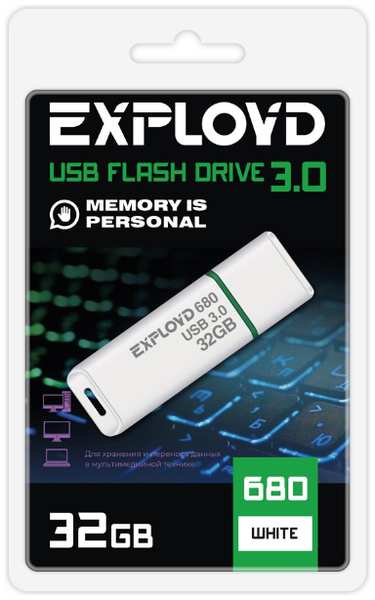 Накопитель USB 3.0 32GB Exployd EX-32GB-680-White 680 белый 9698400345