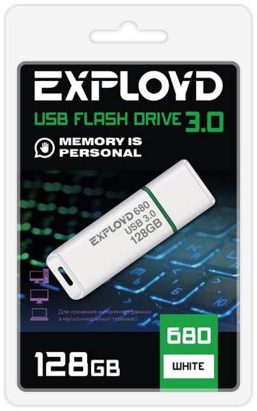 Накопитель USB 3.0 128GB Exployd EX-128GB-680-White 680 белый 9698400387