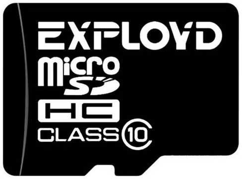 Карта памяти MicroSDHC 4GB Exployd EX004GCSDHC10-AD Class 10 + SD адаптер