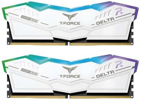 Модуль памяти DDR5 32GB (2*16GB) Team Group FF4D532G7800HC38DDC01 T-Force Delta RGB PC5-62400 7800MHz CL38 1.4V white 9698400907