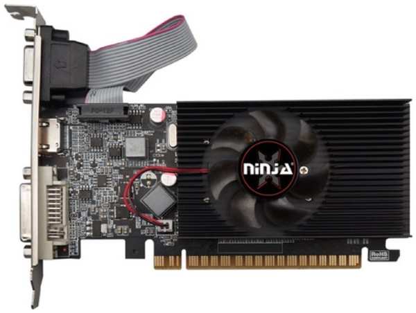 Видеокарта PCI-E Sinotex GeForce GT610 Ninja (NF61NP013F) 1GB DDR3 64bit 40nm 810/1000MHz DVI/HDMI/CRT RTL